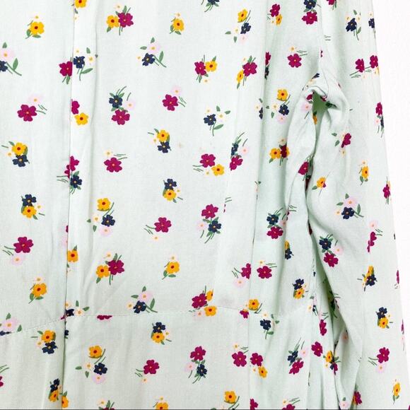 ASOS Fluted Long Sleeve Ruffle Hem Mini Dress Size 14 - Picture 13 of 16